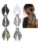 Funlovin 2-in-1 Scrunchies Scarf Hair Ribbon Ties - 6pcs Vintage Ponytail Scarves Scrunchie Set for Women - Buy Online on SooperMarket.com