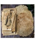Vilikya Vintage Junk Journal Supplies - Coffee Dyed Decoupage Paper for Scrapbooking and Journaling - 41pcs - Buy Online on SooperMarket.com