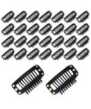 nuoshen 30 Pcs Wig Clips Snap Clips Hair Extensions Clips U-Shape Snap Clips 9 Teeth Comb Clips for Hair Extensions 3.2 cm - Buy Online on SooperMarket.com