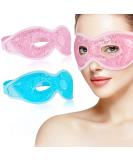 Heyu-Lotus Cooling Eye Mask - 2 Reusable Gel Masks for Dark Circles Swollen Eyes & Migraine Relief (Pink) - Buy Online on SooperMarket.com