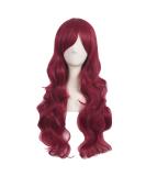 MapofBeauty 28 Inch/70cm Charming Women Side Bangs Long Curly Full Hair Synthetic Wig (Red) - Buy Online on SooperMarket.com