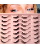 Heracks 14 Pairs Half Lashes Natural Look Cat-Eye Wispy Fluffy False Eyelashes - Reusable DIY Pack (HFS38+HFS62) - Buy Online on SooperMarket.com