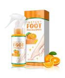 Tongyend Foot Peel Spray Foot Mask Orange Oil Instant Hydrating Nourish Foot Peeling Spray Exfoliator For Cracked Rough Heels & Calluses on Feet Elbows Toes Fingers (Orange) - Buy Online on SooperMarket.com