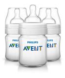Philips Avent Anti-colic Baby Bottles Clear 4oz - 3 Piece Set, 3 Count - Buy Online on SooperMarket.com