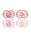 Buy Mam Perfect Day & Night Pacifiers 4-Set - Glow in Dark Tooth-Friendly Eco-Friendly with Box | Ideal for 16+ Months - Rabbit Flower Bird Designs - Buy Online on SooperMarket.com