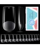 Gelike Ec Quadrat Full Cover Nageltips - Soft Gel Fake Nails 550 Pieces Clear Medium Pre-Buff PMMA Resin for DIY Nail Art & Salon Use 12 Sizes - Buy Online on SooperMarket.com