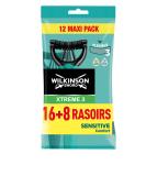 Wilkinson Xtreme 3 Pure Sensitive Disposable Razor Blades 24 Pieces 16 + 8 Pieces - Buy Online on SooperMarket.com