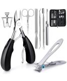 Jupeli Professional Toenail Clip Set - Sharp Stainless Steel Nail Clippers for Thick & Ingrown Nails 8PC Pedicure & Manicure Kit with Nail Scissors Shapers & Files - Perfect Foot Care Solution - Buy Online on SooperMarket.com