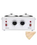 Double Wax Warmer Professional Electric Wax Heater Machine for Hair Removal, Dual Wax Pot Paraffin Facial Skin Body SPA Salon Equipment with Adjustable Temperature Set - 100 Wax Applicator Sticks 101 Piece Set Double Wax W… - Buy Online on SooperMarket.com