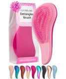 Detangle Hair Brush for Curly, Straight, Thick, or Natural Hair - Gentle Detangling Hairbrush for Kids, Women & Toddlers - Flexible Bristles - Lily England - Pink - Buy Online on SooperMarket.com