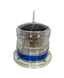 Steady-ON or Flashing 2NM IP67 Solar LED Marina Dock Barge Boat Safety Beacon Light - Blue LED - Buy Online on SooperMarket.com