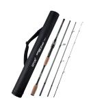 Goture Travel Fishing Rods 4 Piece Ultra Light Spinning Rod - Dark Green 8' - Best for Saltwater Trout, Bass, Walleye, Pike - Buy Online on SooperMarket.com