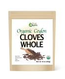 True Organic Ceylon Cloves Whole, 16 ounces Bulk Bag, USDA Organic & Kosher Certified, Non-GMO, Fresh Organic Cloves, Perfect for Baking, Cooking, Drinks, Teas & Beverages, Pure Ceylon Premium Quality  16 oz  1 Pound (Pack of 1) - Buy Online on SooperMarket.com