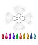 200 Clear Stiletto Nail Swatches Sticks - Nail Gel Polish Display Board for Practice - Detachable Fan-shaped Wheel with Ring Holder - Buy Online on SooperMarket.com