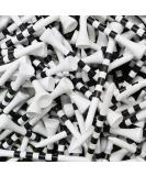 FINGER TEN Golf Tees Wooden Bamboo 3 1/4 & 2 3/4 Inch Durable Biodegradable Colored Tee Pack - 120 Count - White & Black - Buy Online on SooperMarket.com