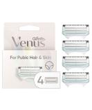 Gillette Venus Intimate Grooming Womens Razor Blade Refills with Bikini Trimmer, 4 Count 4ct Refills - Buy Online on SooperMarket.com