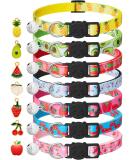 Lafayi 7-Piece Cat Collar Set with Bells & Fruit Pendants | Adjustable Cat Necklaces (18-30cm) | Safe Pet Accessories & Supplies - Buy Online on SooperMarket.com