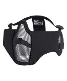 OneTigris 6" Foldable Half Face Airsoft Mesh Mask with Ear Protection, Military Tactical Lower Face Protective Mask Black - Buy Online on SooperMarket.com