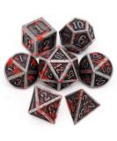 Haxtec Bloodstained Metal DND Dice Set Blood Polyhedral RPG Dice for Dungeons and Dragons Gift TTRPG Spooky Halloween Dice Blood Antique Iron - Buy Online on SooperMarket.com