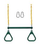 Jungle Gym Kingdom Swing Sets for Backyard, Monkey Bars & Swingset Accessories - Set Includes 18" Trapeze Swing Bar & 48" Heavy Duty Chain with Locking Carabiners - Outdoor Play Equipment (Green) - Buy Online on SooperMarket.com