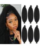 24 Inch Pre-Separated Springy Afro Twist Hair 6 Packs - Soft Synthetic Marley Twist Hair for Distressed Butterfly Locs - Ideal for Wrapping and Braiding - Black Women (1B) - Buy Online on SooperMarket.com