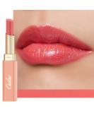 Oulac Moisturising Lipstick Coral Peach Moisture Shine Hydrating Lipstick & Tinted Lip Balm for Dry Lips Medium Coverage Lip Colour | Juicy Look Glossy Finish Vegan Cruelty-Free Deep Kiss (04) - Buy Online on SooperMarket.com