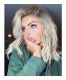 VEDAR Platinum Blonde Short Curly Ombre Wig - 12 Inch Synthetic Hair for Women #031-12 - Buy Online on SooperMarket.com