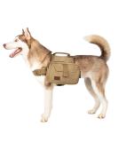 OneTigris Dog Backpack for M/L Size Dogs - Tear-Resistant Camping & Hiking Pack (Large Brown) - Ideal for Adventurous Pets - Buy Online on SooperMarket.com