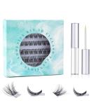 SISILILY Individual Lashes Cluster 50 Pcs Kit | DIY Reusable 3D Eyelash Extension | Soft Natural C CC D Curl Individual Eyelashes with Glue | 10/12/14/15/16mm Length - DM12 - Buy Online on SooperMarket.com
