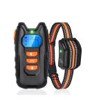 Dog Training Collar with Remote Sound & Vibration Training Modes USB Rechargeable IP67 Waterproof 1000FT Remote Range Remote Anti Bark Collar for Small Medium Large Dogs Orange - Buy Online on SooperMarket.com