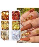 Maple Leaf Nail Glitter Sequins 3D Holographic Fall Leaves Nail Art Flakes 6 Colors Laser Autumn Leaf Nails Decals Stickers for Acrylic Nails Decorations DIY Crafts B - Buy Online on SooperMarket.com