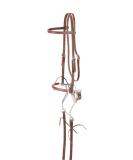 Tough 1 King Series Browband Bridle with Hackamore - Medium Tan | Premium Quality Horse Bridle - Buy Online on SooperMarket.com