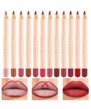 12 Colors Matte Lipstick Set - Long-lasting Waterproof Lip Liner Pen & Pencil for Effortless Application - Buy Online on SooperMarket.com