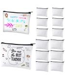 12-Piece Sublimation Blanks Cosmetic Bags Set - DIY Heat Transfer Makeup Canvas Pouch with Zipper - Multipurpose Toiletry & Pen Case (7.9 x 5.5 & 5.9 x 4.7) - Buy Online on SooperMarket.com
