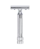 Merkur razor plane 34c |Compact handle gloss chrome |Three -part razor with a straight cut |Closed comb |Ideal for wet shaving |Zinc die casting |Brass handle |Made in Germany - Buy Online on SooperMarket.com