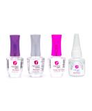 Revel Nail Dip Powder Liquid Set - Dip Powder Base Coat  Activator  Finish Gel and Gel Thinner  Dip Liquid Set  DIY Nail Kit Clear - Buy Online on SooperMarket.com