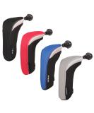 Sword & Shield Sports Golf Hybrid Club Head Covers Set of 4 | Interchangeable No. Tag UT Cover | Black/Red/Blue/Grey - Buy Online on SooperMarket.com