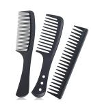 URAQT Hairdressing Combs Set 3 Pack Wide Tooth Combs Heat Resistant Anti-static Carbon Hair Brush Hair Comb for Long Wet or Curly Hair Detangling Wide Tooth Comb Set - Buy Online on SooperMarket.com