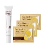 Retinol Eye Cream & 24k Under Eye Patches Kit - Anti-Aging Dark Circles & Puffy Eyes Treatment - Moisturizing & Firming Formula - Buy Online on SooperMarket.com
