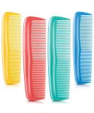 4-Piece Plastic Hair Combs Set for Women and Men - Fine and Standard Tooth Hair Cutting, Dressing, and Styling Combs - Hairdressing Barber Salon Tool - Multi Color - Buy Online on SooperMarket.com