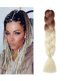 Gairyan Jumbo Braid Extensions - 24 Ombre Synthetic Hair for Crochet Twists - 100g Brown & Beige (1pcs) - Perfect for Infllammatory Styles - Buy Online on SooperMarket.com