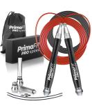 Primafit Pro Speed Jump Rope for Adults | Adjustable 3m Fitness Jump Rope with Weights 2 Ball Bearings & Anti-Slip Handles - Perfect for Boxing MMA & CrossFit - Buy Online on SooperMarket.com