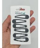 6 PCS Grey Metal Snap Hair Clips - 5CM Long | Hair Grip Pins - Buy Online on SooperMarket.com