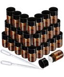Fandamei 2 ml of brown empty glass bottles bottles for essential oils mini glass bottle with droppers orifice reducers perfect for essential oil spa massage aroma therapy 25 PCs A-brown - Buy Online on SooperMarket.com