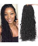 Leeven 24 Inch Goddess Faux Locs Crochet Hair 6 Packs - Long Soft Locs Braiding Hair with Curly Ends - Natural Black Synthetic Bohemian Locs Extensions for Women - Buy Online on SooperMarket.com