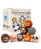 8PCS Wool Dryer Balls - Cute Animal Design 100% Natural New Zealand Wool Chemical-Free Reusable Anti-Static Laundry Solution - Buy Online on SooperMarket.com