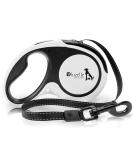 Buy Bluzelle 5m Roller Leash with Reflector Strips for Small Dogs | Ergonomic One-Hand Brake 360 Carabiner Hook Nylon Belt - Ideal for Dogs up to 20kg - Buy Online on SooperMarket.com