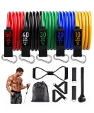 Resistance Band Set with Door Anchor, Handles, and Straps for Men and Women - 10150lbs | Workout and Exercise Bands for Muscle Training and Physical Therapy - Shape Your Body - Buy Online on SooperMarket.com