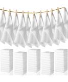 Newwiee 100 Pcs Microfiber Towels - Absorbent & Quick Drying 12 x 12 Inch Washcloths - Soft Coral Velvet Bath Cloths - Bulk White Face Towels for Bath Spa - Ideal for Facial & Fingertip Use - Buy Online on SooperMarket.com