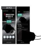 Buy 20 Pack Black KF-94 Disposable Face Masks - Made in Korea Adjustable Strap 3D Design Unisex | International Shipping Available - Buy Online on SooperMarket.com